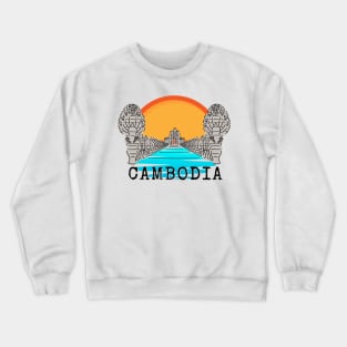 Angkor Thom Majesty: Cambodia's Ancient Wonder -- Sunset Edition V3 Crewneck Sweatshirt